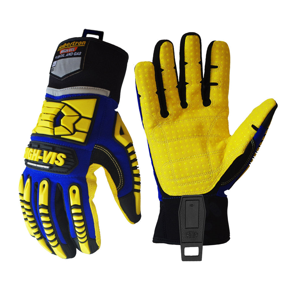 seibertron-gallery:sdxw-safety-gloves-20260715 | product:sdxw | color:Blau Gelb | slot:1 | Seibertron HIGH-VIS SDXW Sicherheitshandschuhe Produktbild auf weißem Hintergrund