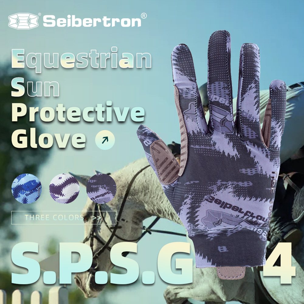 Farbe: Schwarz | Seibertron S.P.S.G-4 UPF100 Sonnenschutz-Reithandschuhe, Bild 01