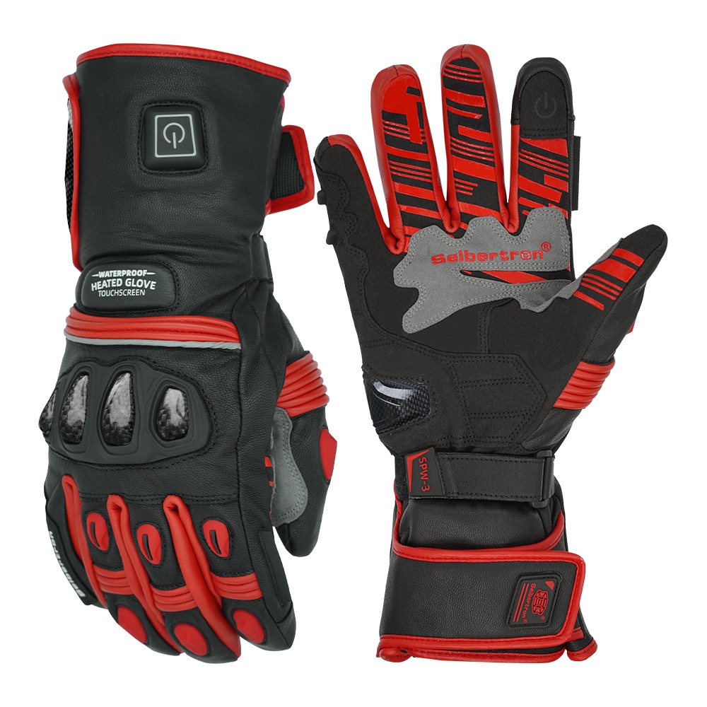 Farbe: Weiß | Seibertron Wiederaufladbare beheizte Handschuhe wasserdicht winddicht beheizte Handschuhe für den Winter Außeneinsatz Bild 12