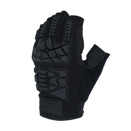 color:Black | Seibertron T.H.F.I.G 2.0 half finger tactical gloves image 02