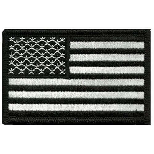 Taktischer USA-Flaggen-Patch - Schwarz & Weiß von Seibertron - Seibertron