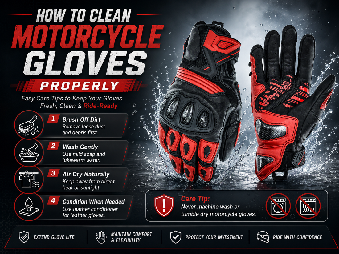 How to Clean Motorcycle Gloves Properly