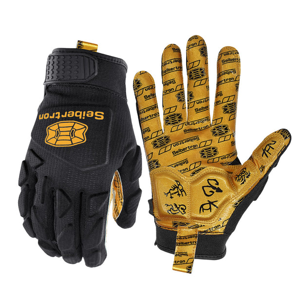 Farbe: Schwarz | Seibertron H.P.I.L.G Football-Lineman-Handschuhe, Hauptbild auf weißem Hintergrund