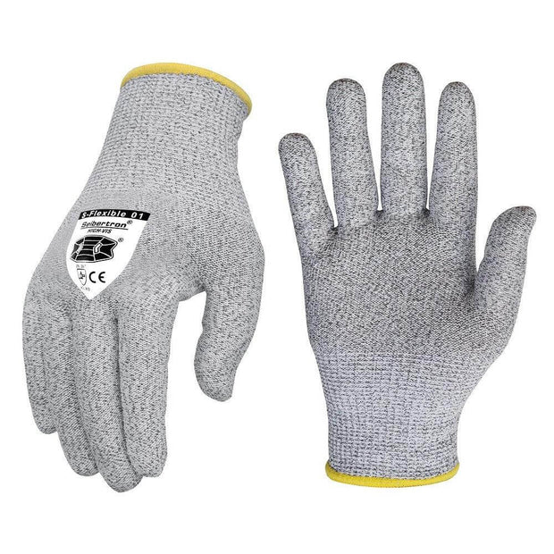 12 Paar Seibertron S - Flexible 01 Schnittschutzhandschuhe in Lebensmittelqualität, Schutzstufe 5, Sicherheitshandschuhe für Küche und Mechaniker - Seibertron