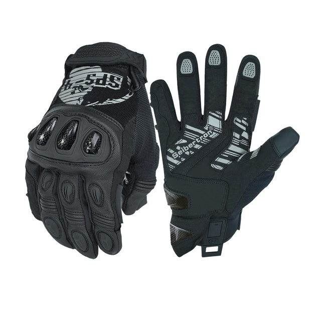 Farbe: Schwarz | Seibertron SPS-4 Winter-Motorradhandschuhe, Hauptbild auf weißem Hintergrund