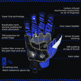 Seibertron SPS-7W Wasserabweisende Leder-Carbonfaser-Touchscreen-Motorradhandschuhe