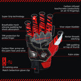 Seibertron SPS-7W Wasserabweisende Leder-Carbonfaser-Touchscreen-Motorradhandschuhe