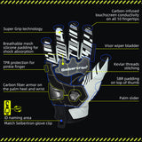 Seibertron SPS-7W Wasserabweisende Leder-Carbonfaser-Touchscreen-Motorradhandschuhe