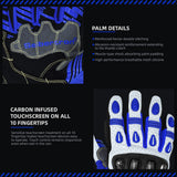 Seibertron SPS-7W Wasserabweisende Leder-Carbonfaser-Touchscreen-Motorradhandschuhe