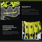Seibertron SPS-7W Wasserabweisende Leder-Carbonfaser-Touchscreen-Motorradhandschuhe