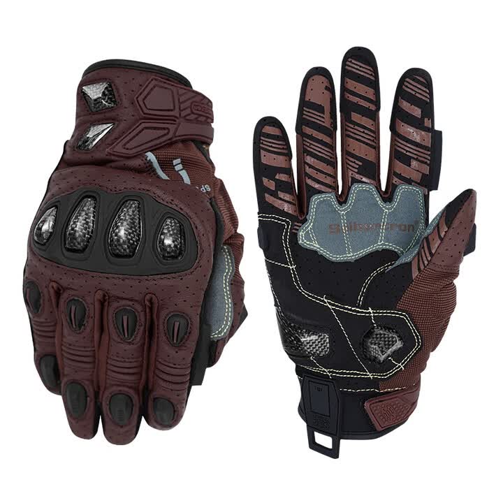 Seibertron SPS-7 Motorradhandschuhe in Braun