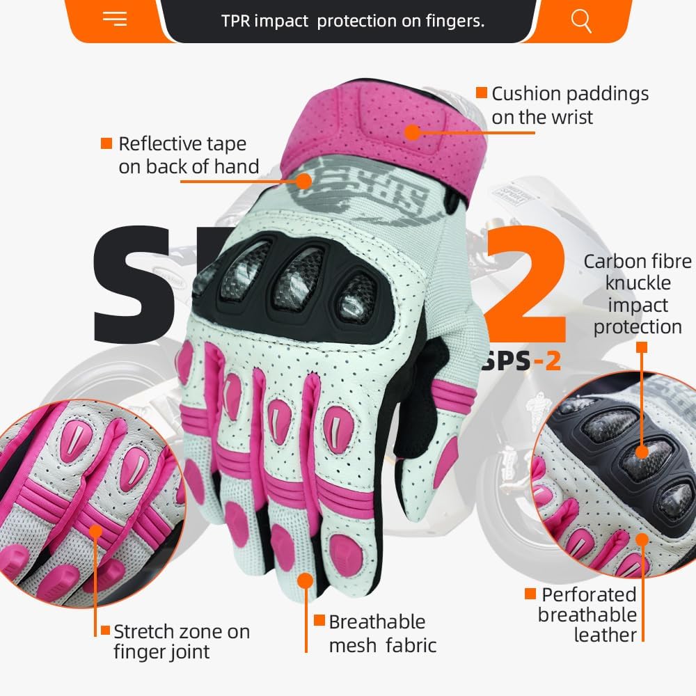 Seibertron SPS-2 Vollfinger-Unisex-Touchscreen-Straßenrennen-Motorrad-MTB-Sport-Handschuhe