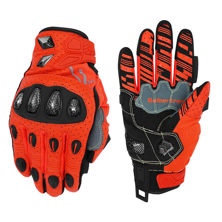 Seibertron SPS-7 Motorradhandschuhe in Fluoreszierendem Orange