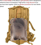 Compact backpack featuring a water-repellent finish for outdoor travel.