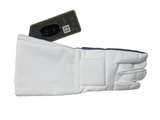 Seibertron Padded Fencing Glove for Foil Epee Sabre, Anti-Slip PU Dot Protective Fencing Bout Practice Glove with Shock Absorbing Pad, Long Forearm Sleeve Design, 1 Pack
