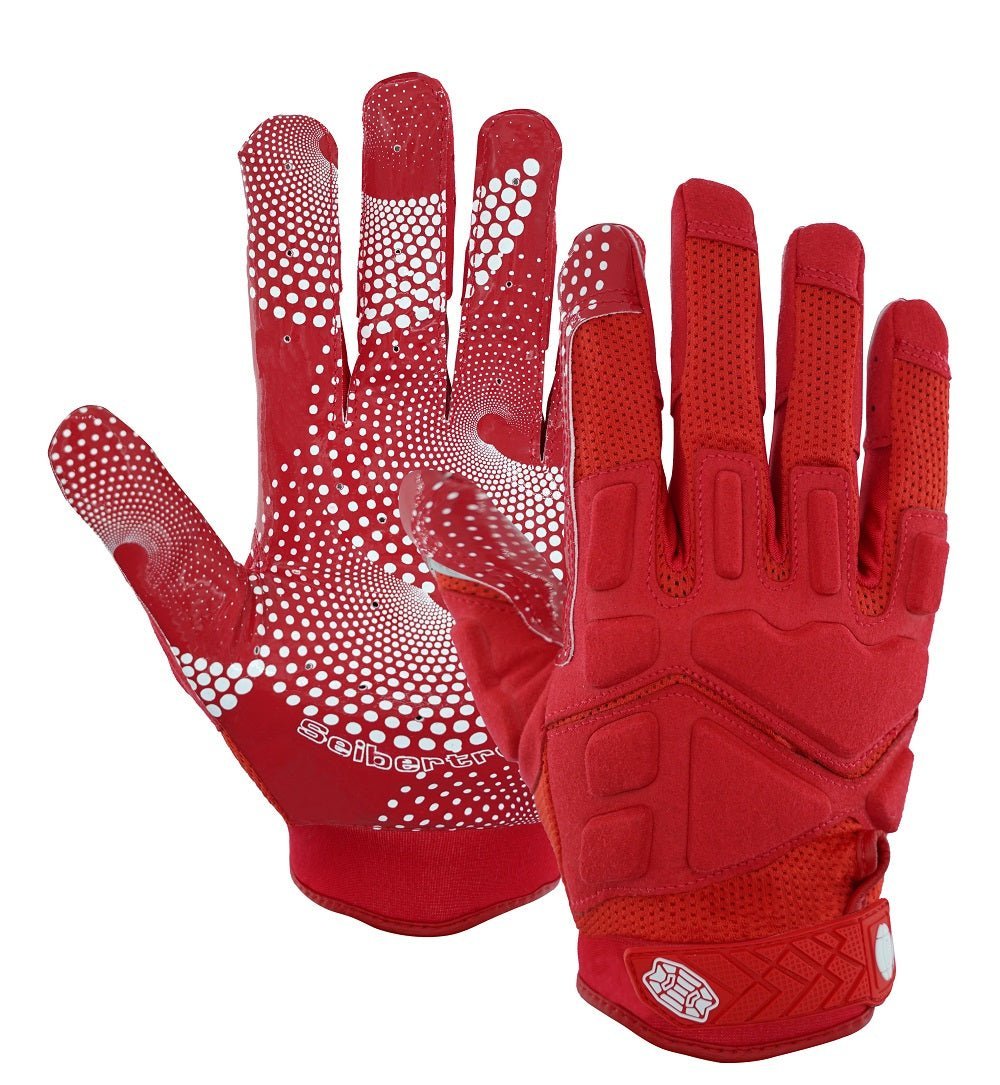 Farbe: Rot | Seibertron G.A.R.G 2.0 Football-Empfängerhandschuhe, Hauptbild auf weißem Hintergrund