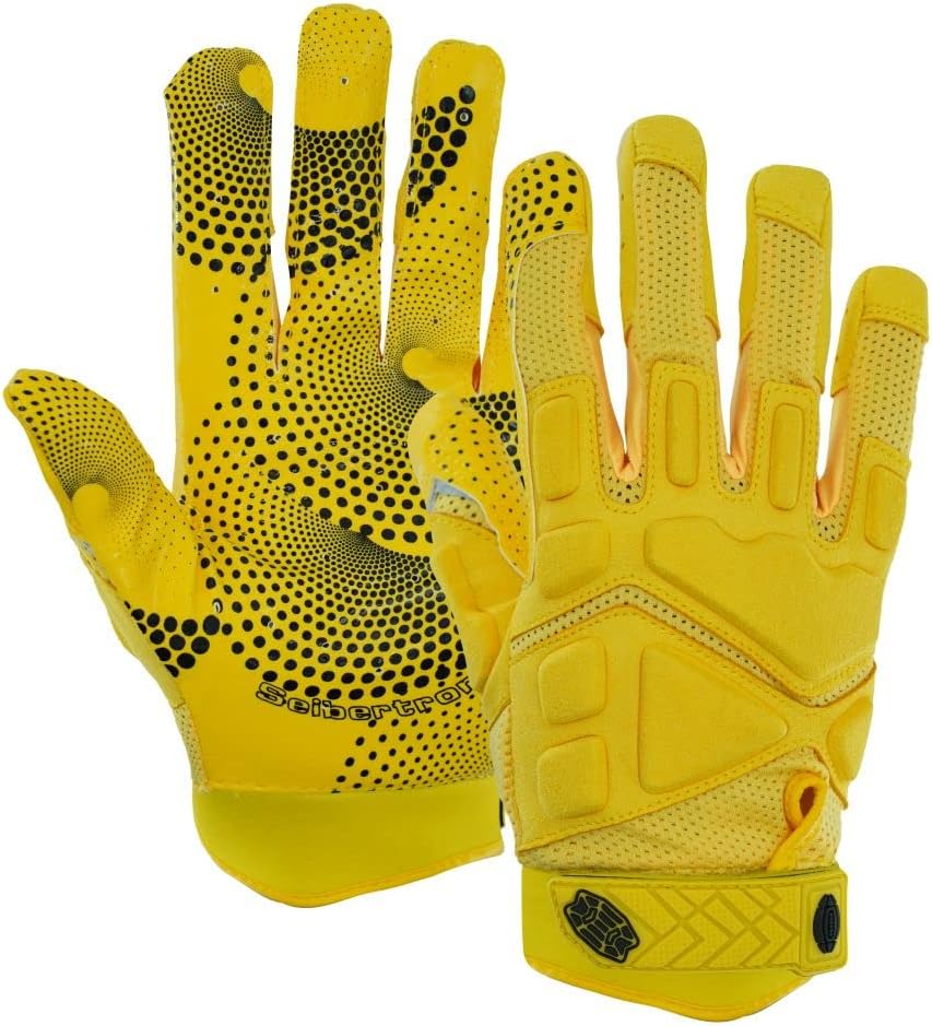 Seibertron Erwachsenen G.A.R.G 2.0 Gelgefüllte patentierte Anti-Aufprall Ultra-Haft Football-Sport-Empfängerhandschuhe - SeibertronSports