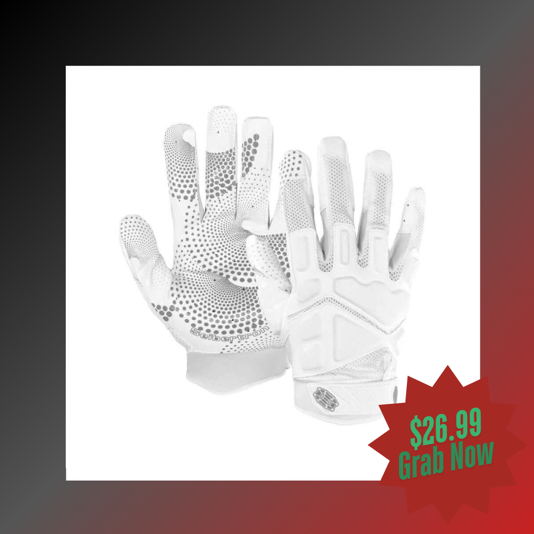 weiße Receiver-Handschuhe
