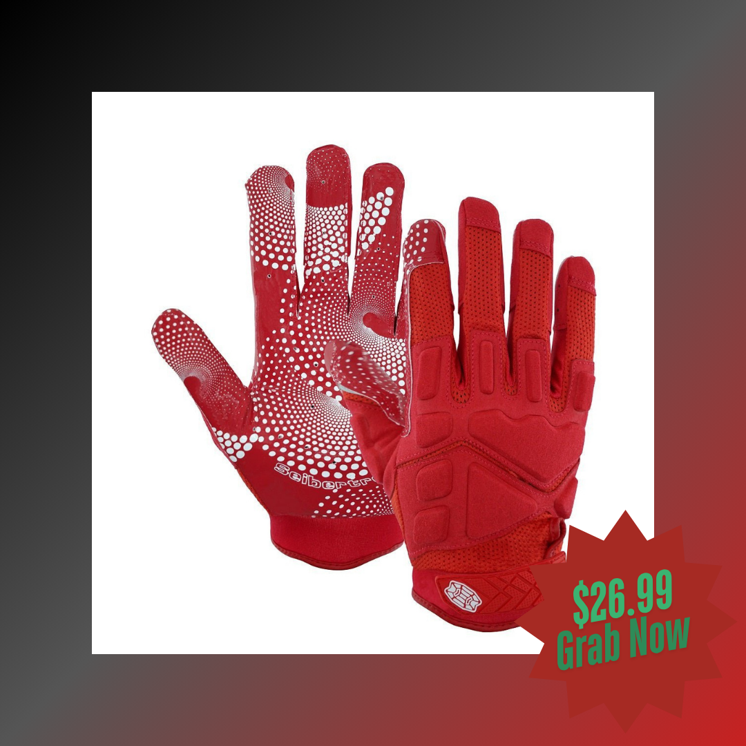 rote Receiver-Handschuhe
