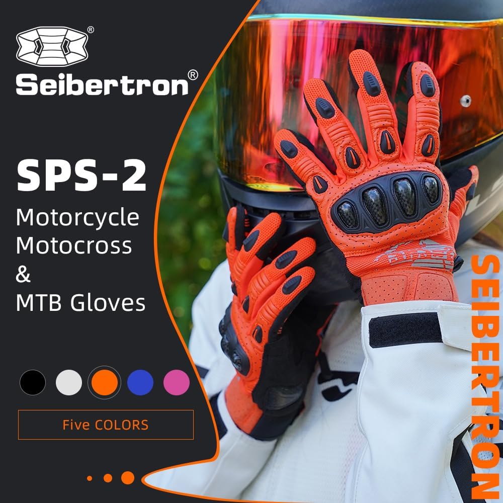 Seibertron SPS-2 Vollfinger-Unisex-Touchscreen-Straßenrenn-Motorrad-MTB-Sport-Handschuhe - Seibertron