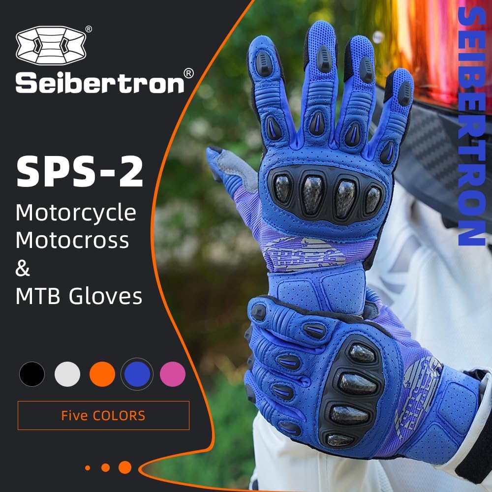 Seibertron SPS-2 Vollfinger-Unisex-Touchscreen-Straßenrenn-Motorrad-MTB-Sport-Handschuhe - Seibertron