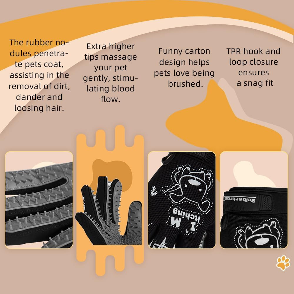 dog grooming gloves​