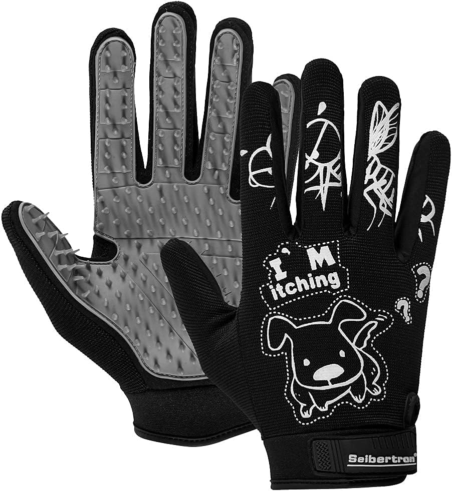 dog glove grooming