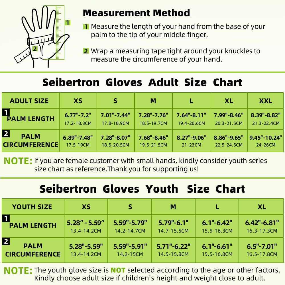 Seibertron Youth G.A.R.G 2.0 Gelgefüllte, stoßfeste Ultra-Stick Football-Receiver-Handschuhe – Patentierte Technologie für maximalen Grip und Schutz – Seibertron