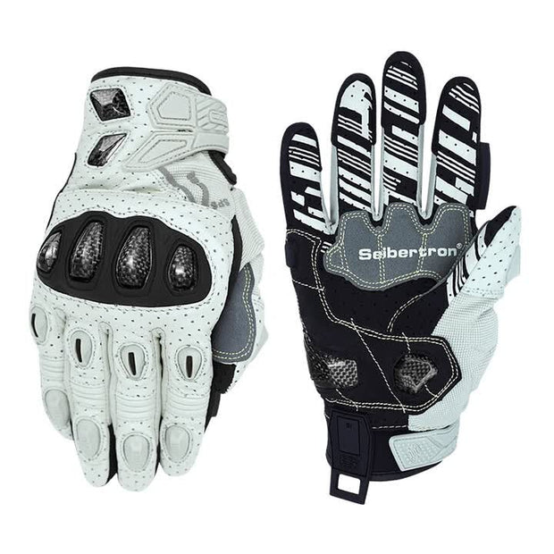 Seibertron SPS-7 Motorradhandschuhe in Weiß