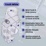 Farbe: Weiß | Seibertron B-A-R PRO 2.0 Baseball- und Softball-Schlaghandschuhe Bild 04