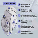 Farbe: Weiß | Seibertron B-A-R PRO 2.0 Baseball- und Softball-Schlaghandschuhe Bild 05