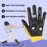 Farbe: Gelb | Seibertron B-A-R PRO 2.0 Baseball- und Softball-Schlaghandschuhe Bild 17
