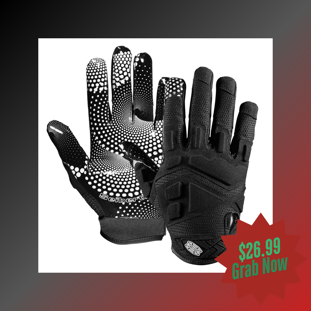 schwarze Football-Handschuhe