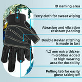 Farbe:alle | Seibertron Drei fingerlose Kletter- und Segelhandschuhe, drei fingerlose Handschuhe mit gepolsterter Handfläche für Kletterseile, Bild 03