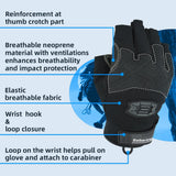 Farbe:alle | Seibertron 3/4 Finger Kletter- und Segelhandschuhe, Dreiviertelfinger mit gepolsterter Handfläche, Kletterseil-Handschuhe, Bild 02
