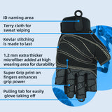 Farbe:alle | Seibertron 3/4 Finger Kletter- und Segelhandschuhe, Dreiviertelfinger mit gepolsterter Handfläche, Kletterseil-Handschuhe, Bild 03