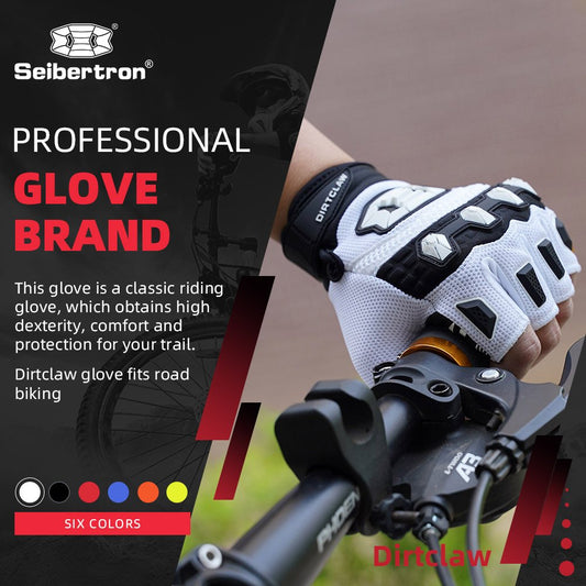 Farbe: Weiß | Seibertron Dirtclaw fingerlose Motocross- und Offroad-Handschuhe Bild 01