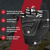 color:Black | Seibertron Dirtclaw fingerless motocross and off-road riding gloves image 08