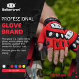 color:Red | Seibertron Dirtclaw fingerless motocross and off-road riding gloves image 11