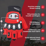 color:Red | Seibertron Dirtclaw fingerless motocross and off-road riding gloves image 12