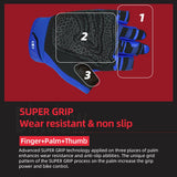 color:Blue | Seibertron Dirtclaw fingerless motocross and off-road riding gloves image 20