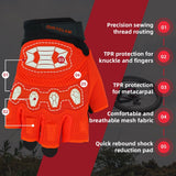 color:Orange | Seibertron Dirtclaw fingerless motocross and off-road riding gloves image 22