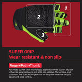 color:Fluorescent Yellow | Seibertron Dirtclaw fingerless motocross and off-road riding gloves image 30