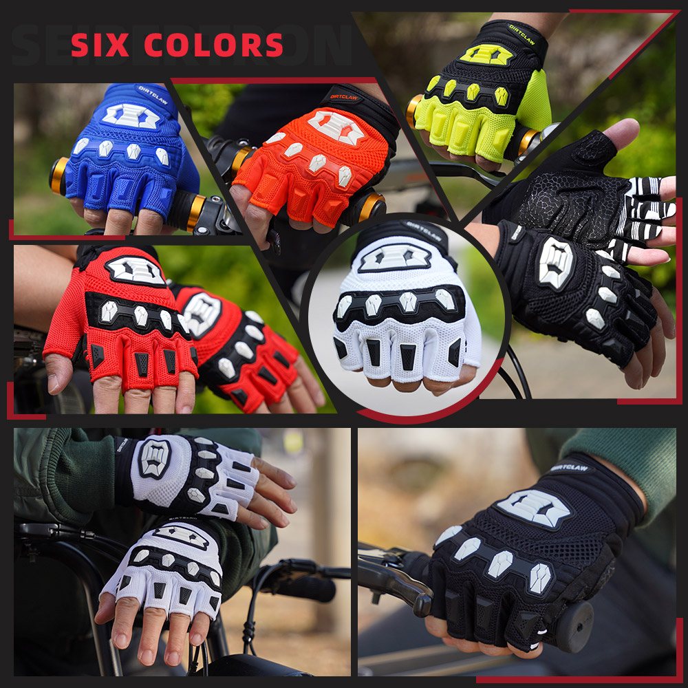 color:all | Seibertron Dirtclaw fingerless motocross and off-road riding gloves image 31
