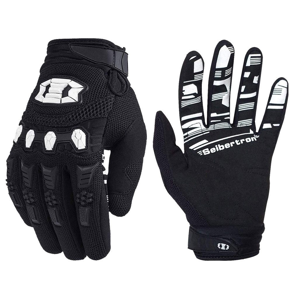 Farbe: Schwarz | Seibertron Dirtpaw Vollfinger-Motocross- und Offroad-Handschuhe Bild 01