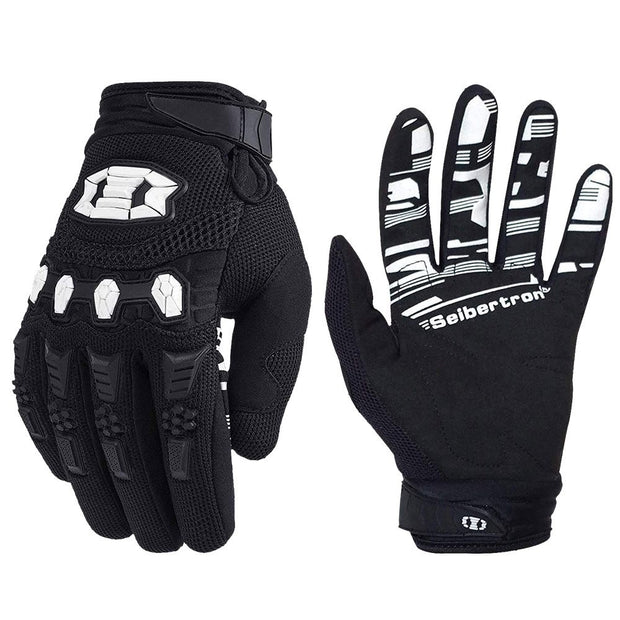 Farbe: Schwarz | Seibertron Dirtpaw Vollfinger-Motocross- und Offroad-Handschuhe Bild 01