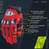 Farbe: Rot | Seibertron Dirtpaw Vollfinger Motocross- und Offroad-Handschuhe Bild 11