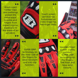 Farbe: Rot | Seibertron Dirtpaw Vollfinger Motocross- und Offroad-Handschuhe Bild 12