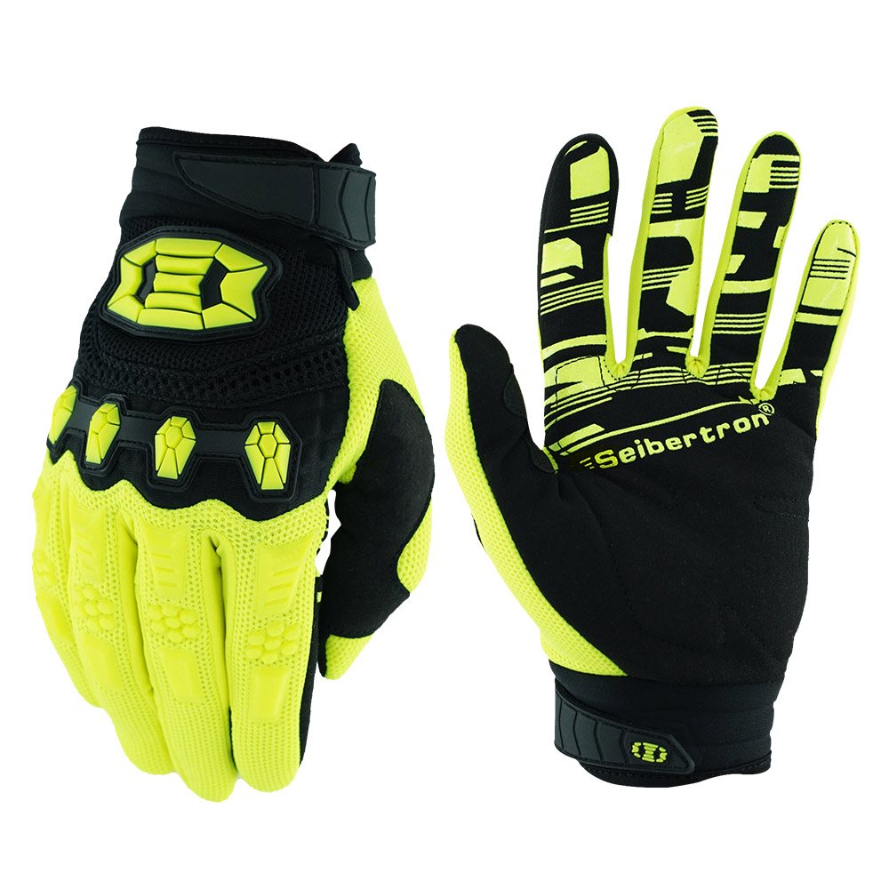 Farbe: Neon-Gelb | Seibertron Dirtpaw Vollfinger-Motocross- und Offroad-Handschuhe, Bild 13