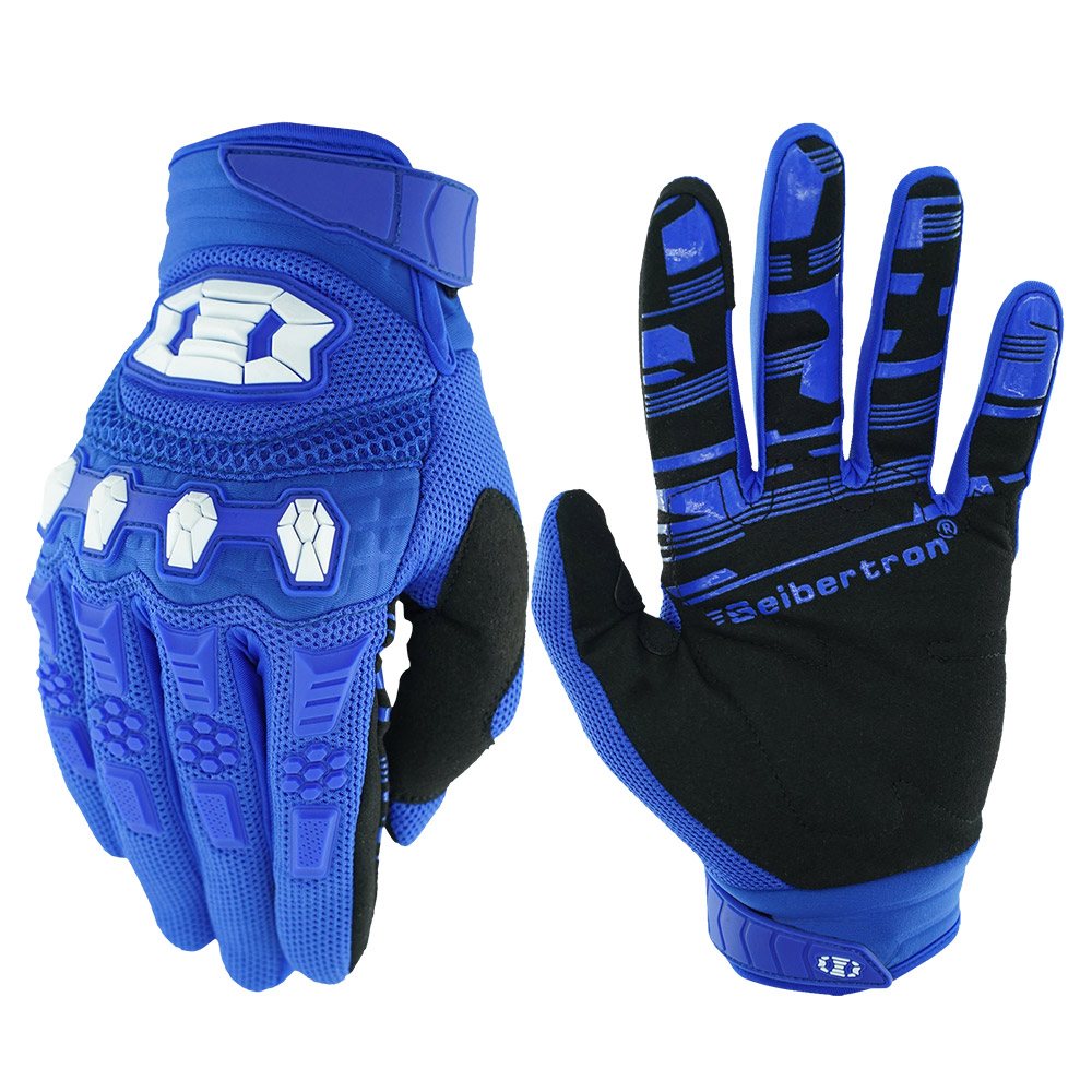 Farbe: Blau | Seibertron Dirtpaw Vollfinger-Motocross- und Offroad-Handschuhe, Bild 17